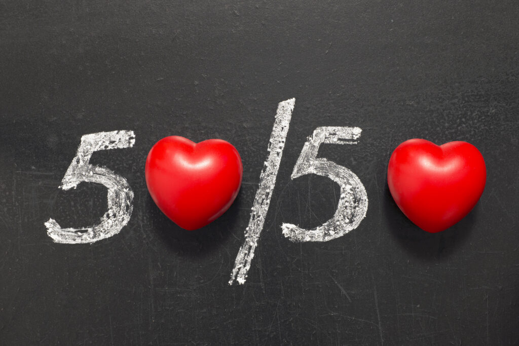 50/50